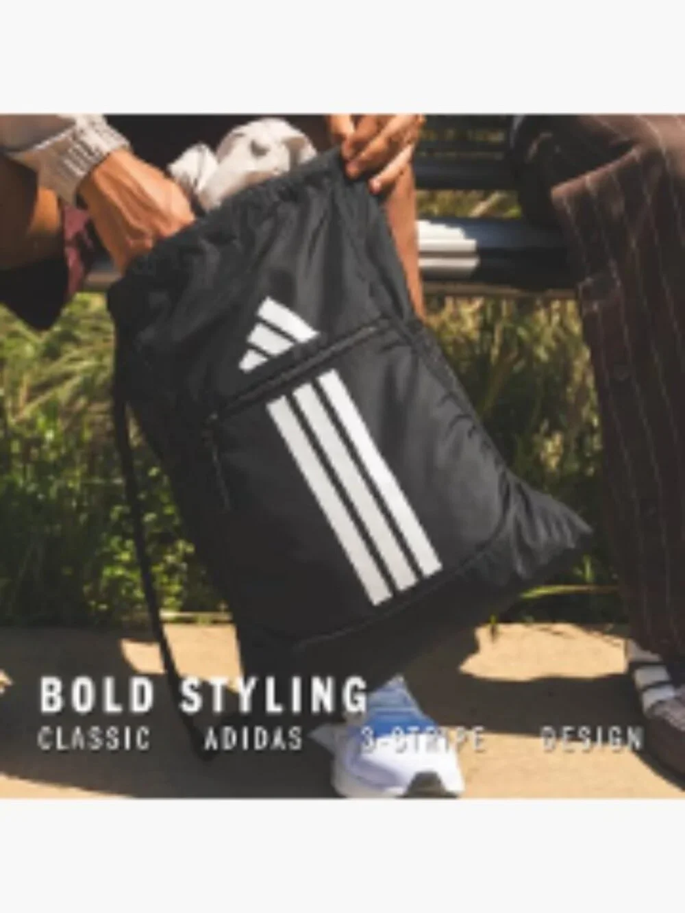 adidas Alliance Drawstring Gym Sackpack - Lightweight Durable Polyester with